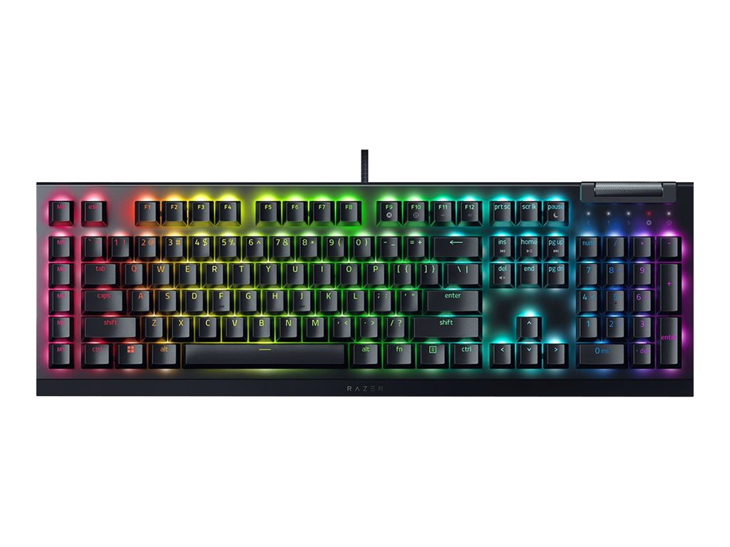 Pilt Razer | Mechanical Gaming Keyboard | BlackWidow V4 X | Gaming Keyboard | Wired | Nordic | Green Mechanical Switches (Clicky)