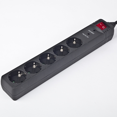 Pilt Surge Protector SPG5-C-5/ 1.5 m/ 5 Sockets/ Black