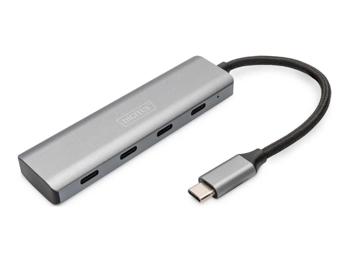 Pilt DIGITUS USB-C 4-Port Hub | Digitus | DIGITUS - hub - 4 ports | DA-70246