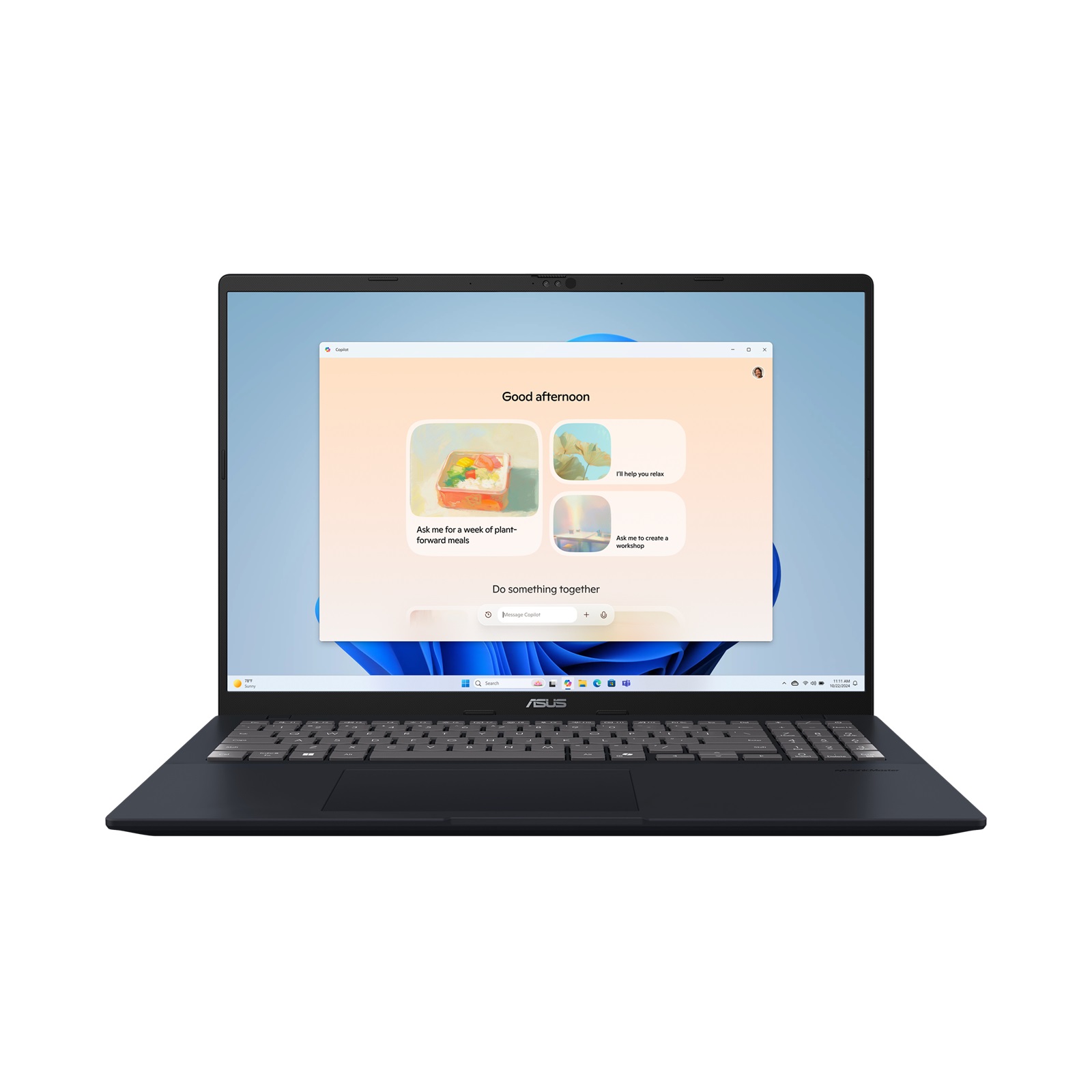 Pilt Asus Vivobook 16 X1607CA-KM110W | Quiet Blue | 16 " | IPS | WUXGA | 60 Hz | 1920 x 1200 pixels | Anti-glare | Intel Core Ultra 5 | 225H | 16 GB | DDR5 | Solid-state drive capacity 512 GB | Intel Graphics | Windows 11 Home | 802.11ax | Bluetooth version 5.2 | Keyboard language Russian | Keyboard backlit | Warranty 24 month(s)