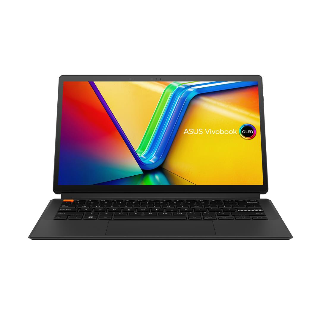 Pilt Asus | Vivobook 13 Slate OLED T3304GA-LQ005W | Black | 13.3 " | OLED | Touchscreen | FHD | 60 Hz | Glossy | Intel Core i3 | i3-N300 | 8 GB | LPDDR5 on board | Storage drive capacity 256 GB | Intel UHD Graphics | Windows 11 Home in S Mode | 802.11ax | Bluetooth version 5.2 | Keyboard language English | Warranty 24 month(s) | Battery warranty 12 month(s)