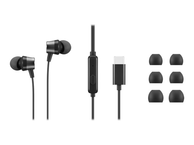 Pilt Lenovo | USB-C Wired In-Ear Headphones (with inline control) | 4XD1J77351 | Wired | Black