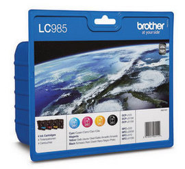 Pilt Brother LC985VALBP Multipack | Ink Cartridge | Black, Cyan, Magenta, Yellow