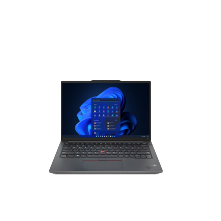 Pilt Lenovo | ThinkPad E14 (Gen 5) | Graphite Black | 14 " | IPS | WUXGA | 1920 x 1200 pixels | Anti-glare | Intel Core i5 | i5-1335U | SSD | 16 GB | DDR4-3200 | Intel Iris Xe Graphics | Windows 11 Pro | 802.11ax | Bluetooth version 5.1 | Keyboard language Nordic | Keyboard backlit | Warranty 24 month(s)