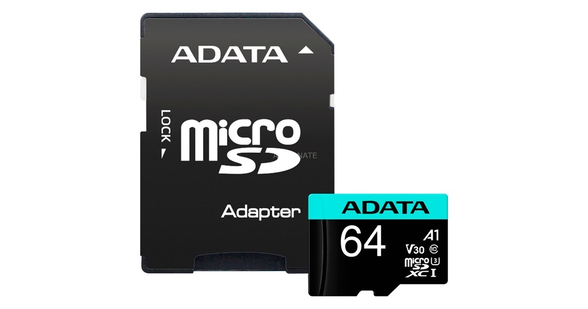 Pilt ADATA | Premier Pro UHS-I U3 V30S | 64 GB | MicroSDXC | Flash memory class 10 | Adapter