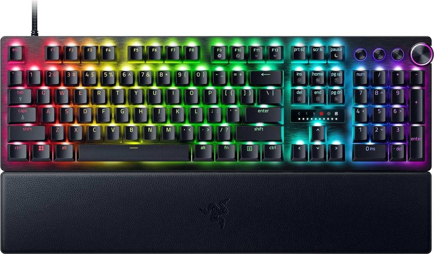 Pilt Razer | Gaming Keyboard | Huntsman V3 Pro | Gaming Keyboard | Wired | Nordic | Black | Analog Optical