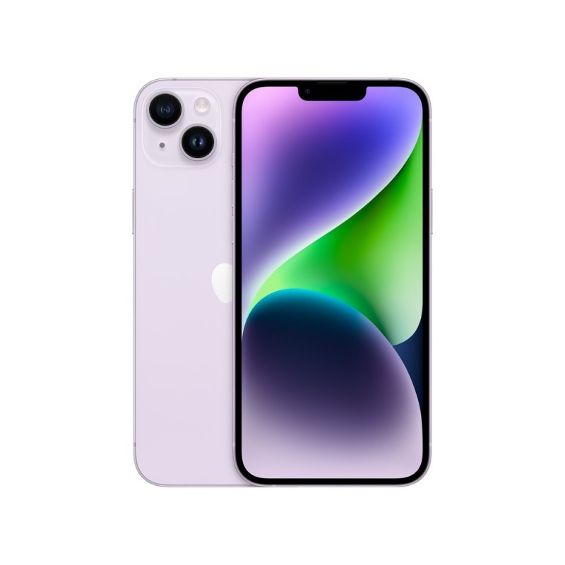 Pilt Apple | iPhone 14 Plus | Purple | 6.7 " | Super Retina XDR display | Apple | A15 Bionic (5 nm) | Internal RAM 6 GB | 128 GB | Dual SIM | Nano-SIM | 3G | 4G | 5G | Main camera 12+12 MP | Secondary camera 12 MP | iOS | 16 | 4323 mAh