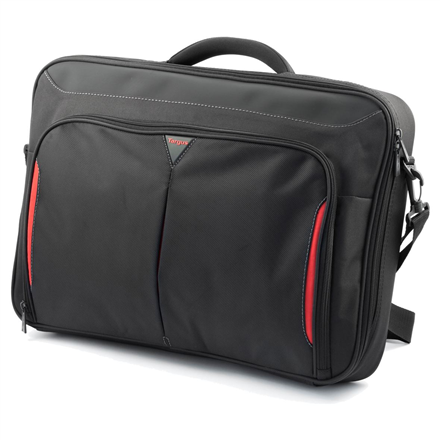 Pilt Targus | CN418EU | Clamshell Laptop Bag | Briefcase | Black/Red | 17-18 " | Shoulder strap