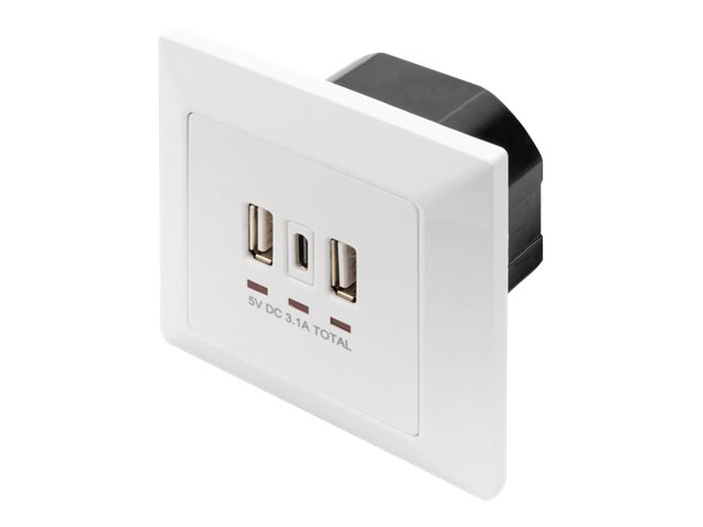 Pilt Digitus | Socket with USB A & USB-C Ports, flush mounted