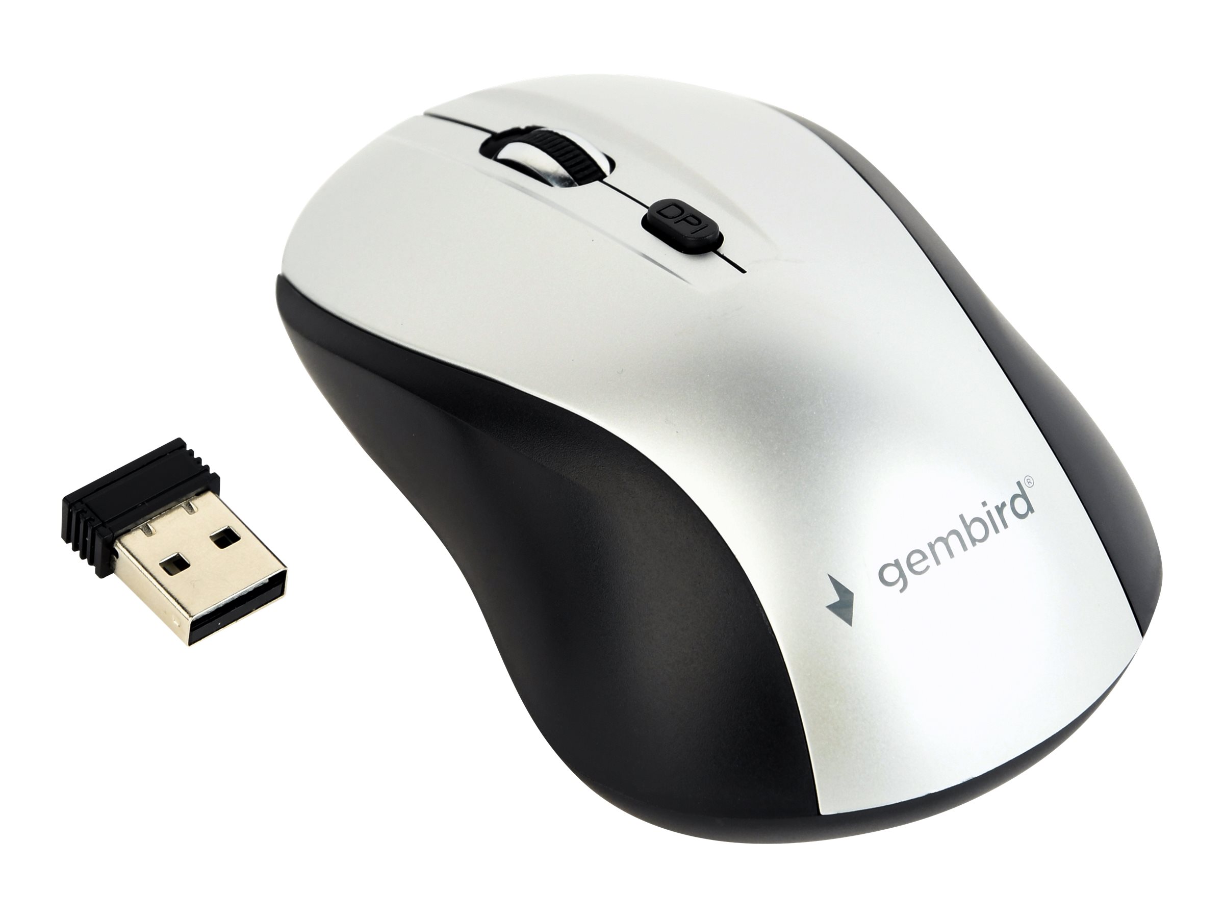 Pilt Gembird | Optical Mouse | MUSW-4B-02-BS | Wireless | USB | Black/silver