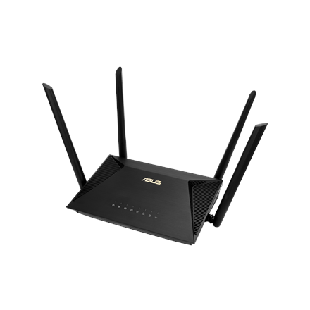 Pilt Wireless AX1800 Dual Band Gigabit Router, UK | RT-AX53U | 1201+600 Mbit/s | Mbit/s | Ethernet LAN (RJ-45) ports 4 | Mesh Support No | MU-MiMO Yes | No mobile broadband | Antenna type  External antenna x 4 | 36 month(s)