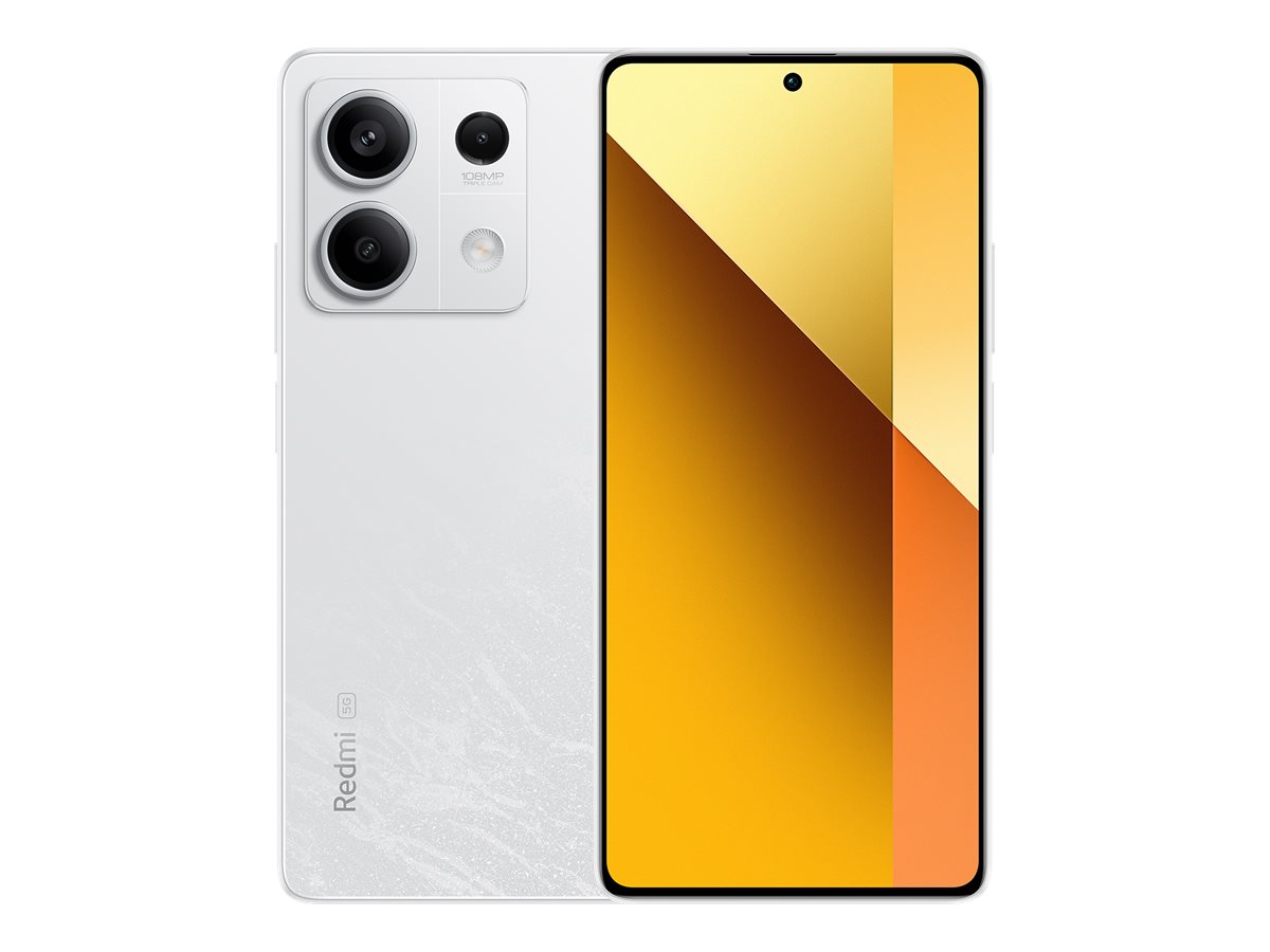 Pilt Xiaomi | Redmi | Note 13 | Arctic White | 6.67 " | AMOLED | 1080 x 2400 pixels | Mediatek | Dimensity 6080 | Internal RAM 8 GB | 256 GB | Dual SIM | Nano-SIM | 4G | 5G | Main camera 108+8+2 MP | Secondary camera 16 MP | Android | 13 | 5000 mAh