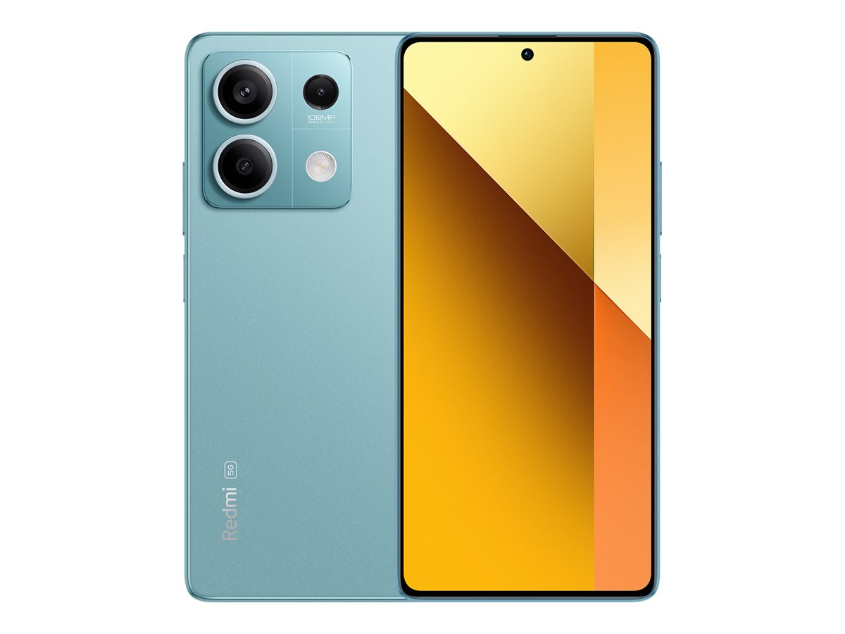 Pilt Xiaomi | Redmi | Note 13 | Ocean Teal | 6.67 " | AMOLED | 1080 x 2400 pixels | Mediatek | Dimensity 6080 | Internal RAM 8 GB | 256 GB | Dual SIM | Nano-SIM | 4G | 5G | Main camera 108+8+2 MP | Secondary camera 16 MP | Android | 13 | 5000 mAh