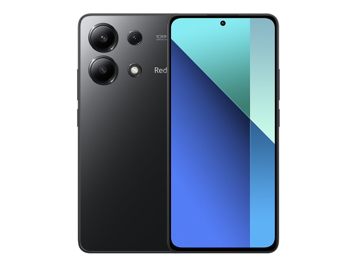 Pilt Xiaomi | Redmi | Note 13 | Midnight Black | 6.67 " | AMOLED | 1080 x 2400 pixels | Qualcomm | Internal RAM 6 GB | 128 GB | Dual SIM | 4G | Main camera 108+8+2 MP | Secondary camera 16 MP | Android | 13 | 5000 mAh