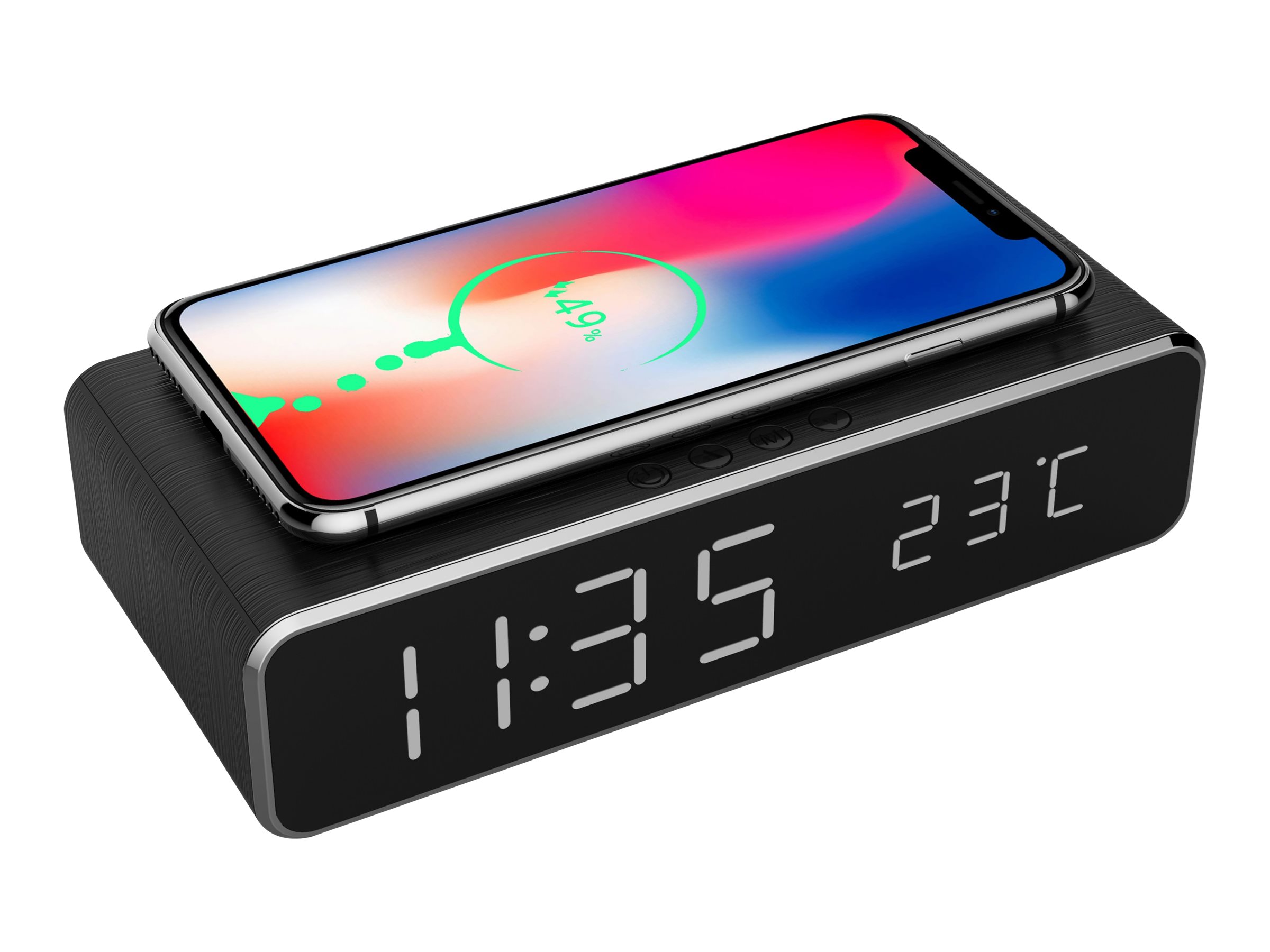 Pilt Gembird | DAC-WPC-01 | Digital alarm clock with wireless charging function | Wireless connection