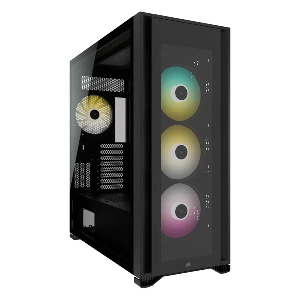 Pilt Corsair | Tempered Glass Full-Tower PC Case | iCUE 7000X RGB | Side window | Black | Full-Tower | Power supply included No | ATX