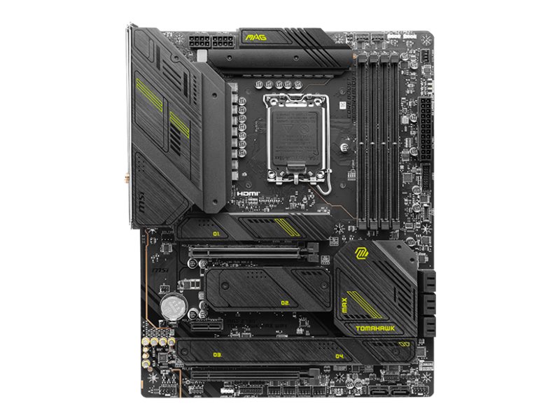 Pilt MSI | MAG Z790 TOMAHAWK MAX WIFI | Processor family Intel | Processor socket LGA1700 | DDR5 UDIMM | Supported hard disk drive interfaces SATA, M.2 | Number of SATA connectors 8