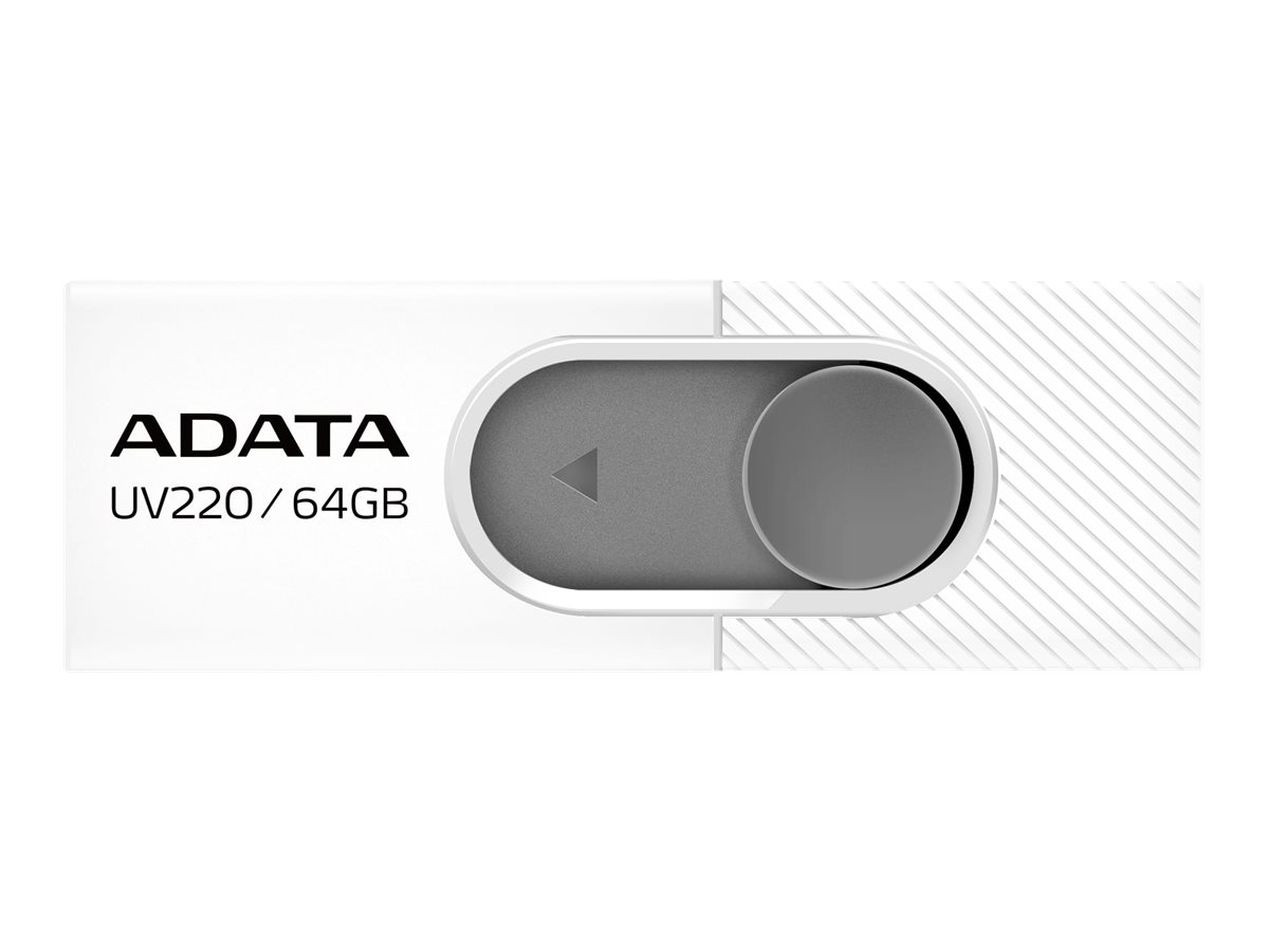 Pilt ADATA | UV220 | 64 GB | USB 2.0 | White/Gray
