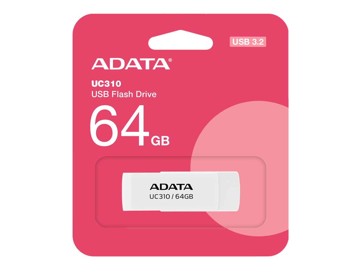 Pilt ADATA | USB Flash Drive | UC310 | 64 GB | USB 3.2 Gen1 | White