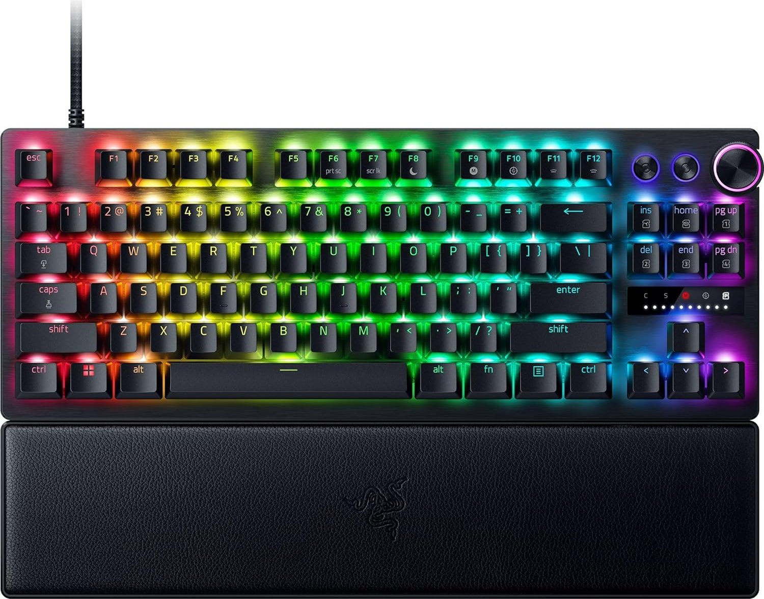 Pilt Razer | Gaming Keyboard | Huntsman V3 Pro Tenkeyless | Gaming Keyboard | Wired | Nordic | Black | Analog Optical