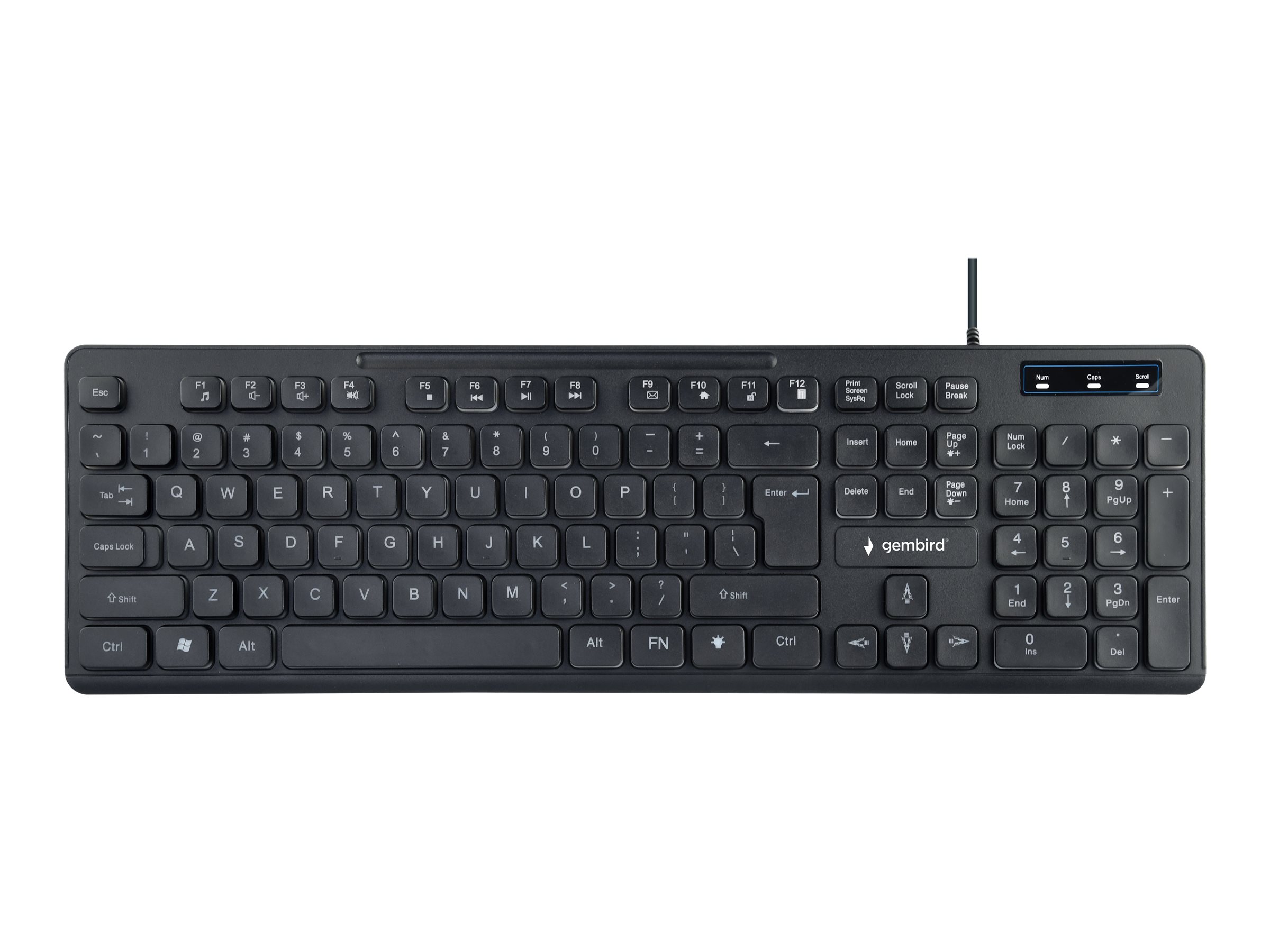 Pilt Gembird | "Rainbow" Backlight Multimedia Keyboard | KB-UML-02 | Keyboard | Wired | US | Black | N/A