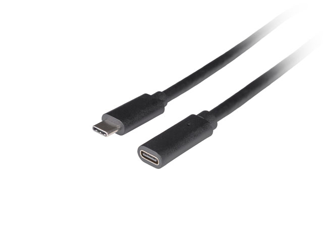 Pilt Lanberg USB-C M/F 3.1 Cable | CA-USBE-20CC-0005-BK