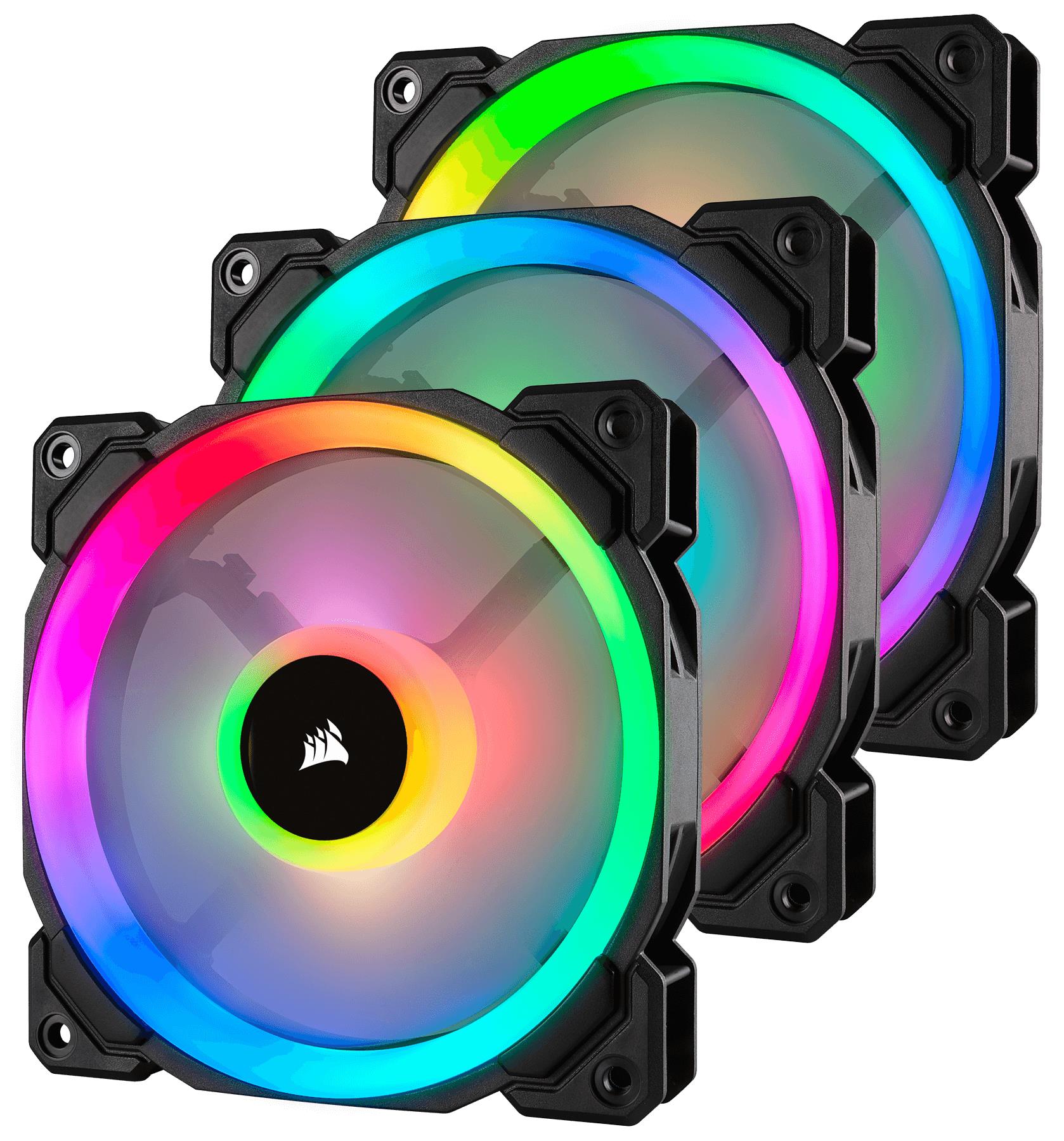 Pilt Corsair | LL Series Dual Light Loop RGB LED PWM Fan | LL120 RGB (pack of 3) | Case fan