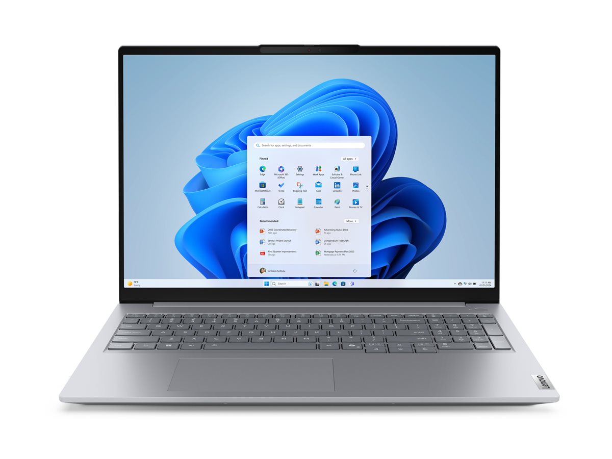 Pilt Lenovo ThinkBook 16 G8 IAL Intel | Arctic Grey | 16 " | IPS | WUXGA | 1920 x 1200 pixels | Anti-glare | Intel Core Ultra 9 | 185H | 16 GB | SODIMM DDR5 | Solid-state drive capacity 512 GB | Intel Arc Graphics Functions as Intel Graphics | Windows 11 Pro | 802.11ax | Bluetooth version 5.3 | Keyboard language English | Keyboard backlit | Warranty 24 month(s) | Battery warranty 12 month(s)