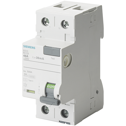 Pilt SIEMENS | Residual Current Operated Circuit Breaker (100 – 230, 100 – 230 V, 50 Hz, 16 A, 36 mm, 70 mm) | 5SV31116