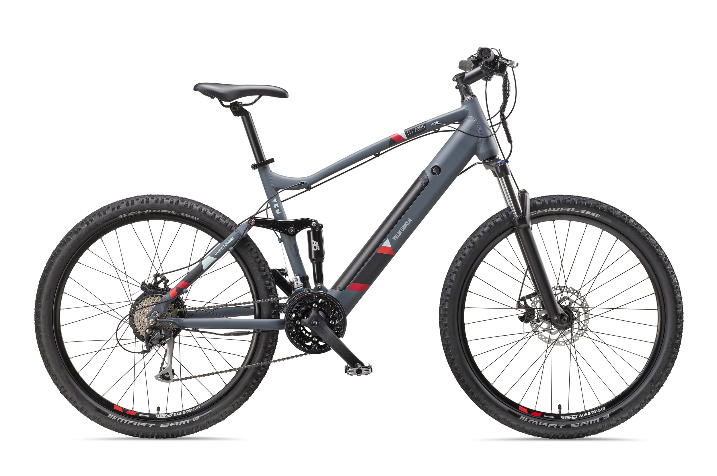 Pilt Telefunken | Aufsteiger M935 | MTB E-Bike | 27.5 " | 24 month(s) | Anthracite