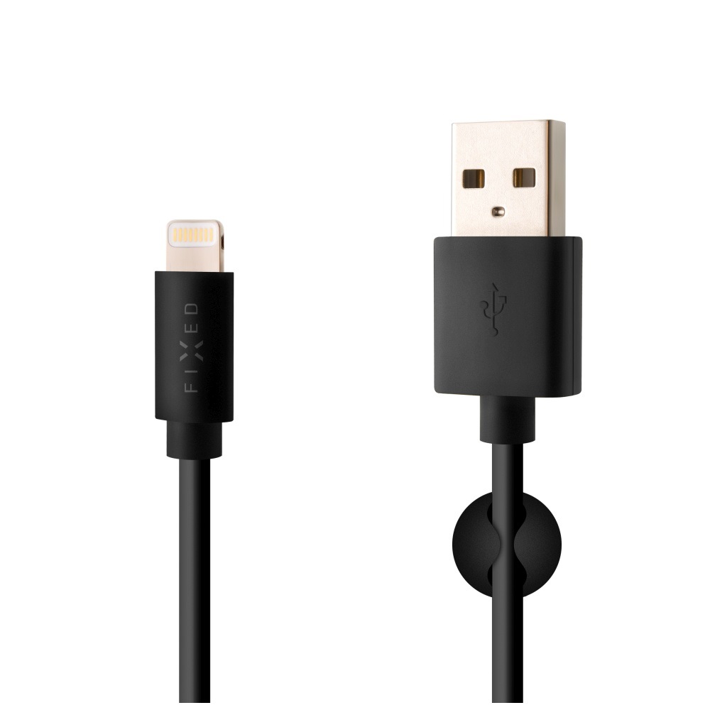 Pilt Fixed | Data And Charging Cable With USB/lightning Connectors | Black