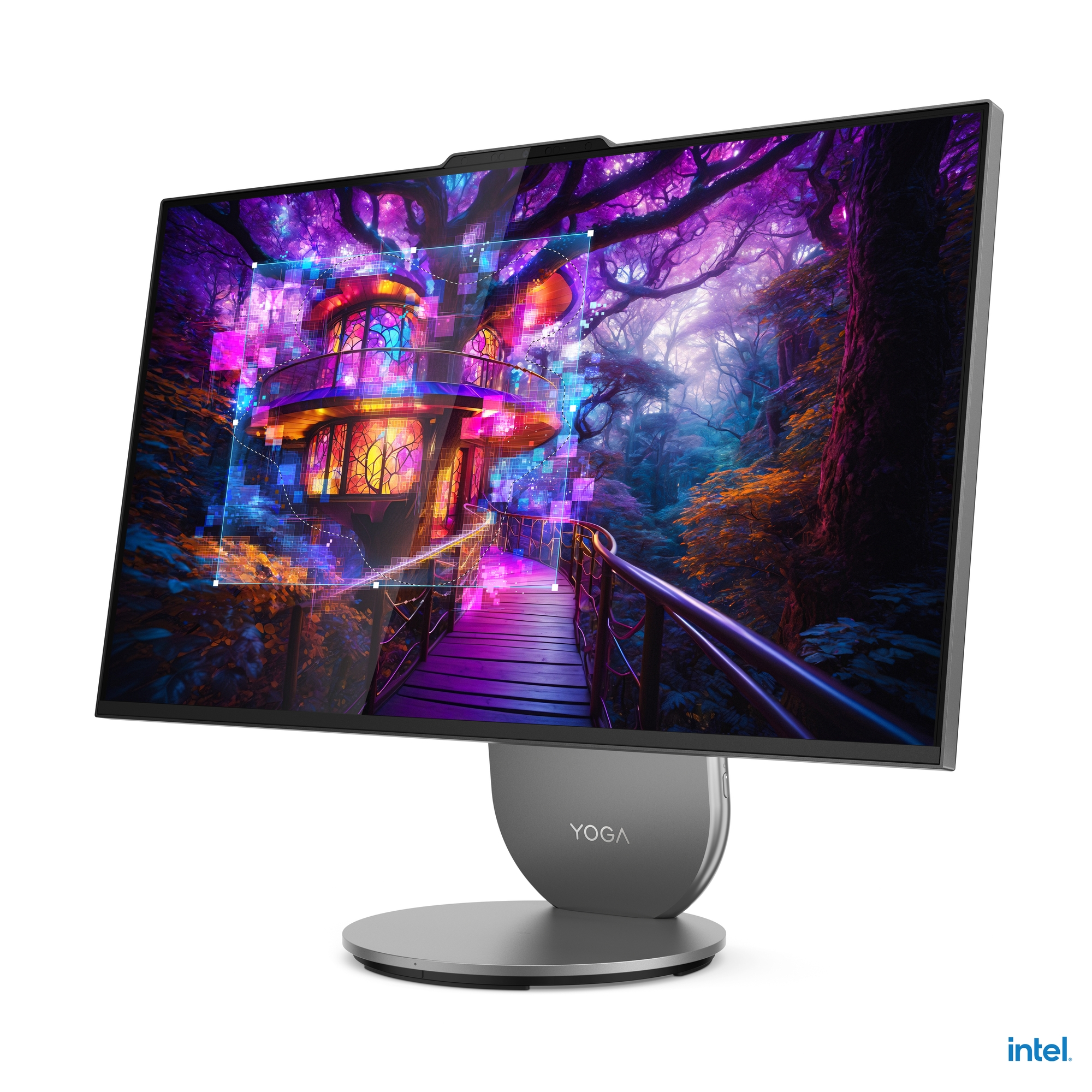 Pilt Lenovo Yoga | 27IAH10 | Desktop | AIO | 27 " | Inte Core Ultra 7 | 255H | 16 GB | Soldered LPDDR5x | 1000 GB | Intel Arc 140T GPU | English | Windows 11 Home | Warranty 24 month(s)