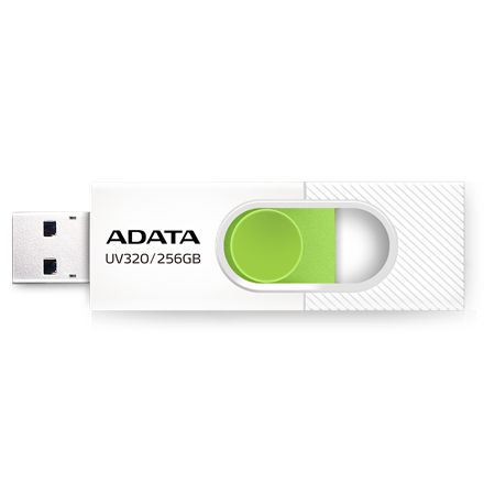 Pilt ADATA | USB Flash Drive | UV320 | 256 GB | USB 3.2 Gen1 | White/Green