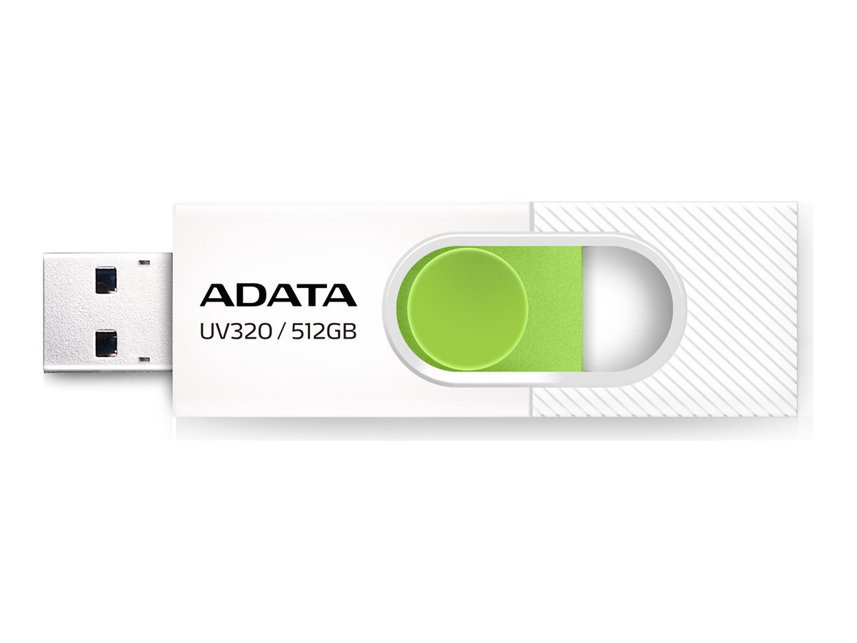 Pilt ADATA | USB Flash Drive | UV320 | 512 GB | USB 3.2 Gen1 | White/Green