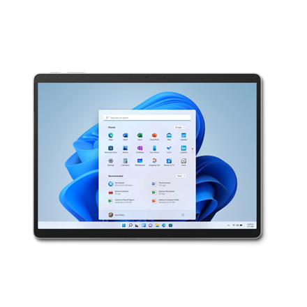 Pilt Microsoft | Surface Pro 9 | Platinum | 13 " | Touchscreen | 2880 x 1920 pixels | Intel Core i5 | 8 GB | LPDDR5 | SSD 256 GB | Windows 11 Home | 802.11ax | Bluetooth version 5.1 | Keyboard language English