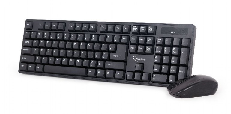 Pilt Gembird | Wireless Desktop Set | KBS-W-01_LT | Keyboard and Mouse Set | Wireless | Mouse included | US/LT | Black | Numeric keypad