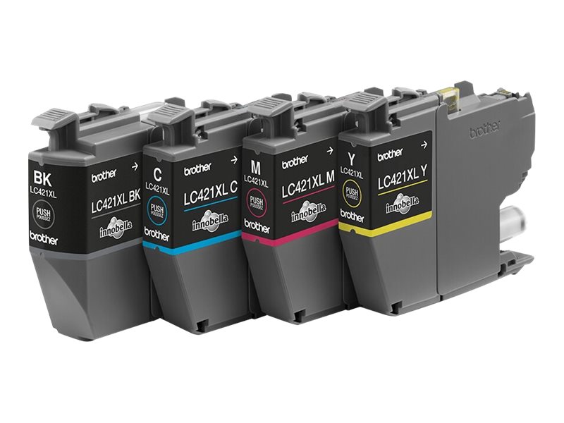 Pilt Brother LC421XLVAL Ink Cartridge Multipack | Brother Brother LC | LC421XLVAL | Brother LC421XL - 4-pack - XL - black, yellow, cyan, magenta - original - ink cartridge | Ink cartridge | Black, yellow, cyan, magenta