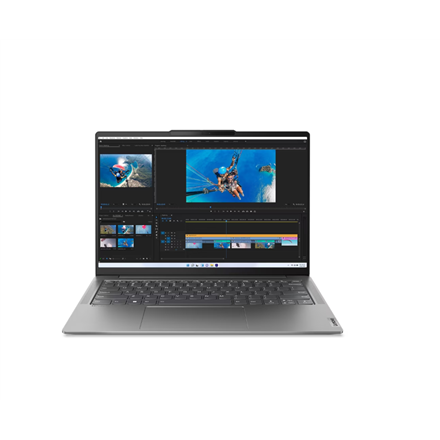 Pilt Lenovo | Yoga Slim 6 14IRH8 | Storm Grey | 14 " | OLED | WUXGA | 1920 x 1200 pixels | Intel Core i7 | i7-13700H | 16 GB | Soldered LPDDR5x | SSD 512 GB | Intel Iris Xe Graphics | Windows 11 Home | 802.11ax | Bluetooth version 5.3 | Keyboard language English | Keyboard backlit | Warranty 24 month(s) | Battery warranty 12 month(s)