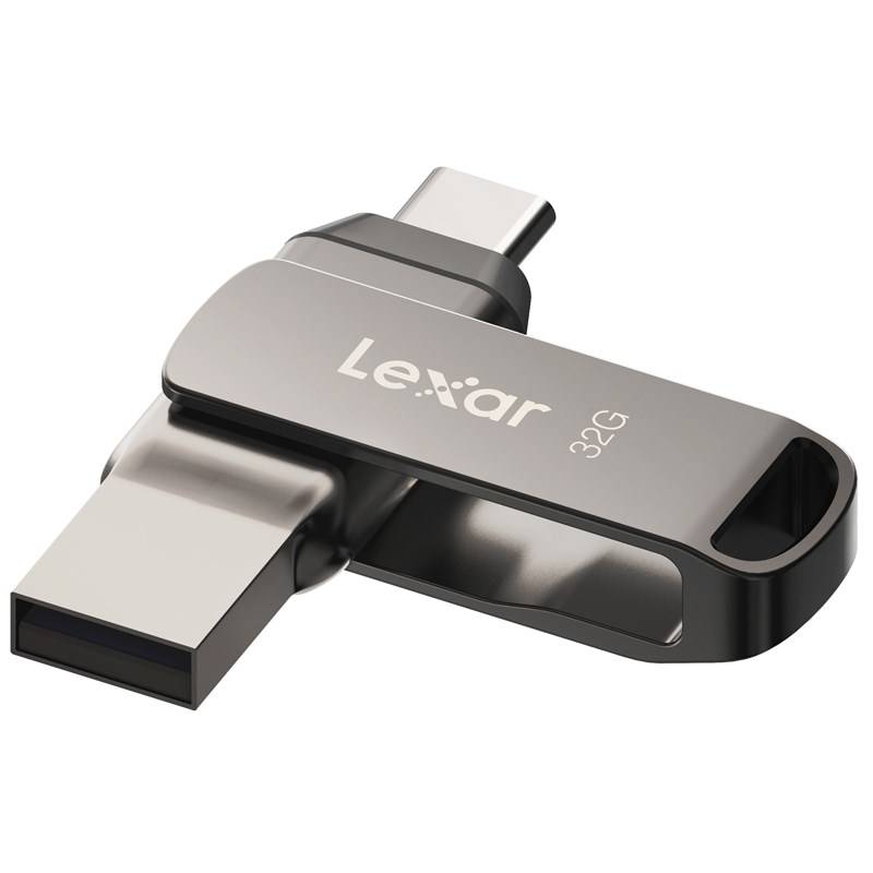 Pilt Lexar | 2-in-1 Flash Drive | JumpDrive Dual Drive D400 | 32 GB | USB 3.1 | Grey