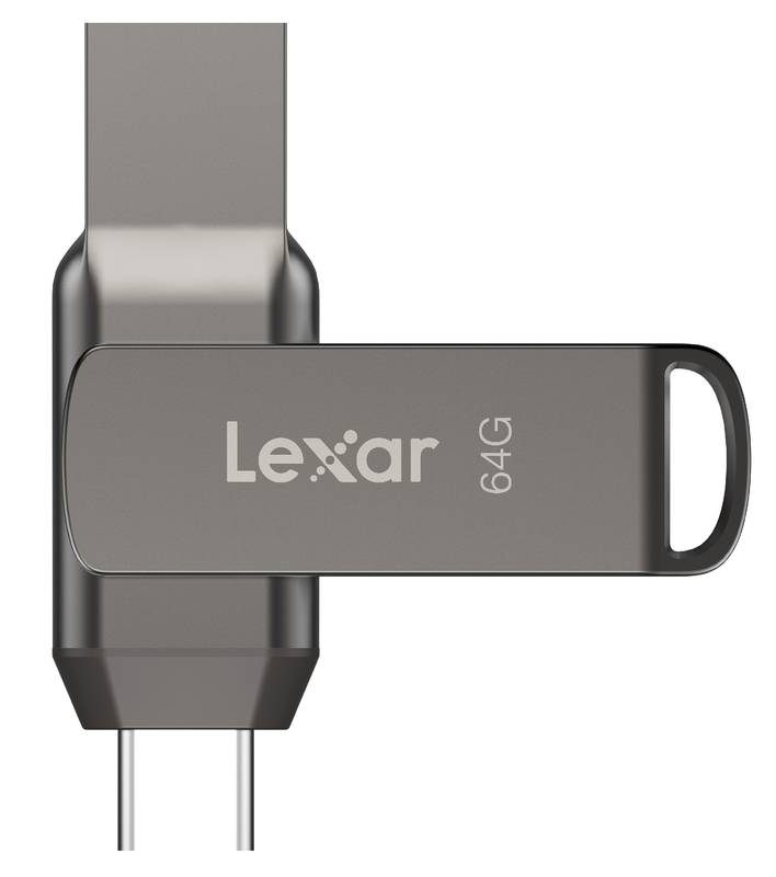 Pilt Lexar | 2-in-1 Flash Drive | JumpDrive Dual Drive D400 | 64 GB | USB 3.1 | Grey