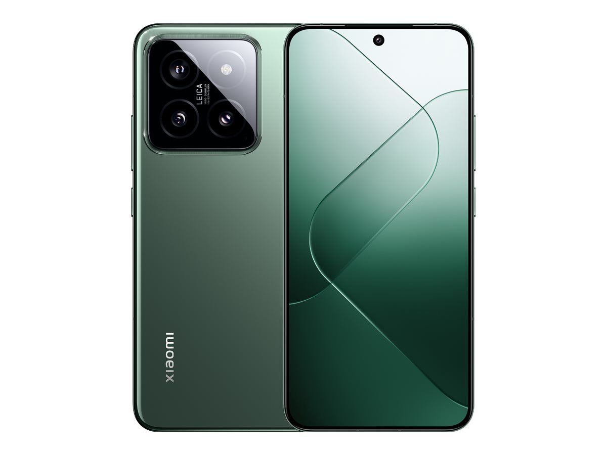 Pilt Xiaomi | 14 | Jade Green | 6.36 " | LTPO OLED | 1200 x 2670 pixels | Qualcomm | Internal RAM 12 GB | 512 GB | Dual SIM | 4G | 5G | Main camera 50+50+50 MP | Secondary camera 32 MP | Android | 14