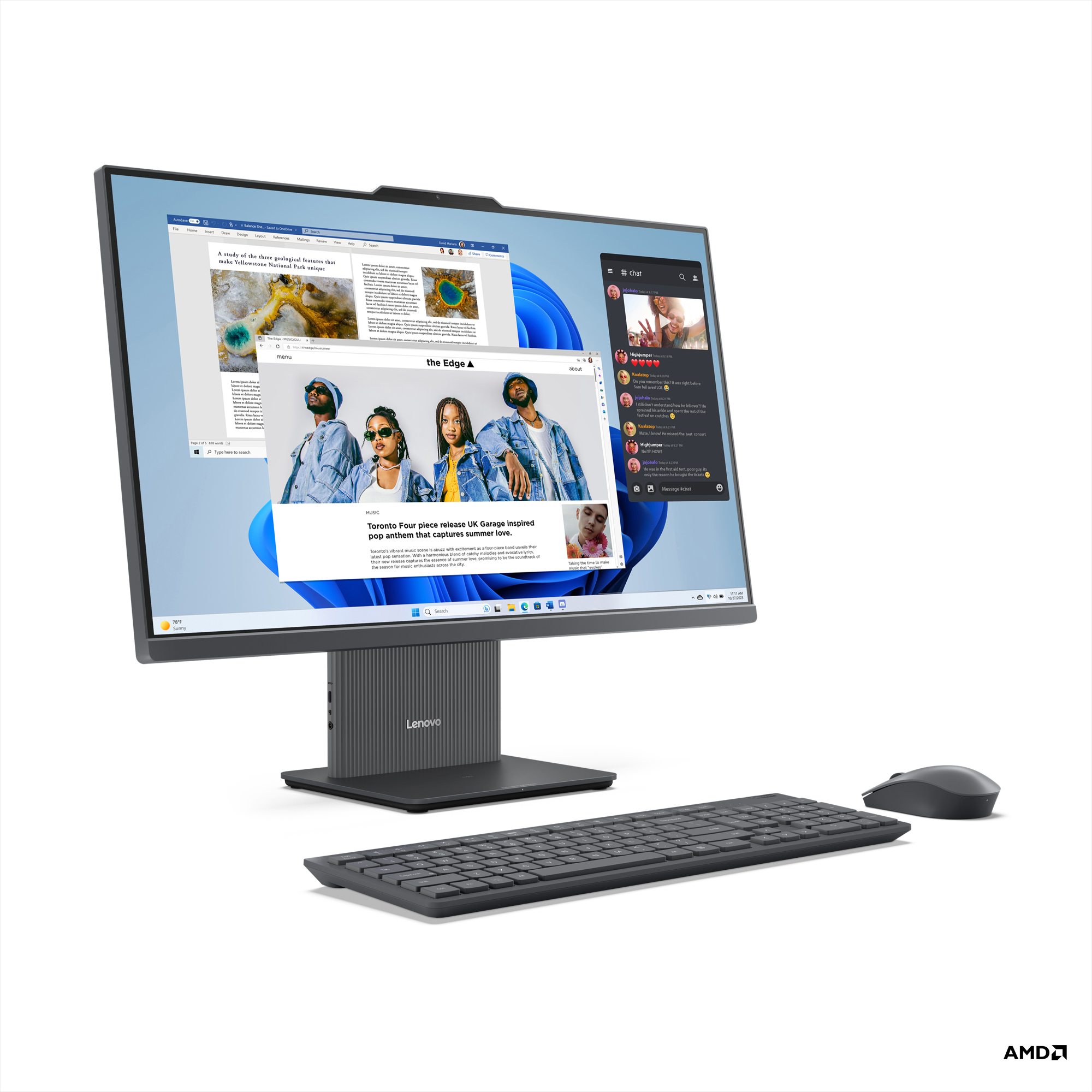 Pilt Lenovo IdeaCentre AIO | 27ARR9 | Desktop | AIO | 27 " | AMD Ryzen 5 | 7535HS | 16 GB | DDR5 | 1000 GB | AMD Radeon 660M Graphics | Nordic | Windows 11 Home | Warranty 24 month(s)