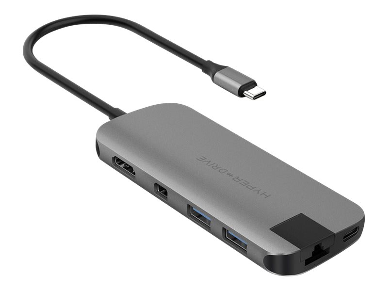 Pilt Hyper HyperDrive Universal  USB-C 8-in-1 Hub with HDMI, MiniDP and 60 W PD Power Pass-Thru