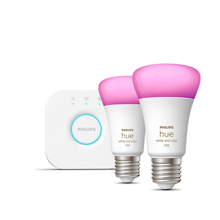 Pilt Philips Hue | HueWCA Starter Kit 2pcs, Bridge | E27 | 11 W | White and colored light,  2000K-6500K +16 million colors | Bluetooth and Zigbee