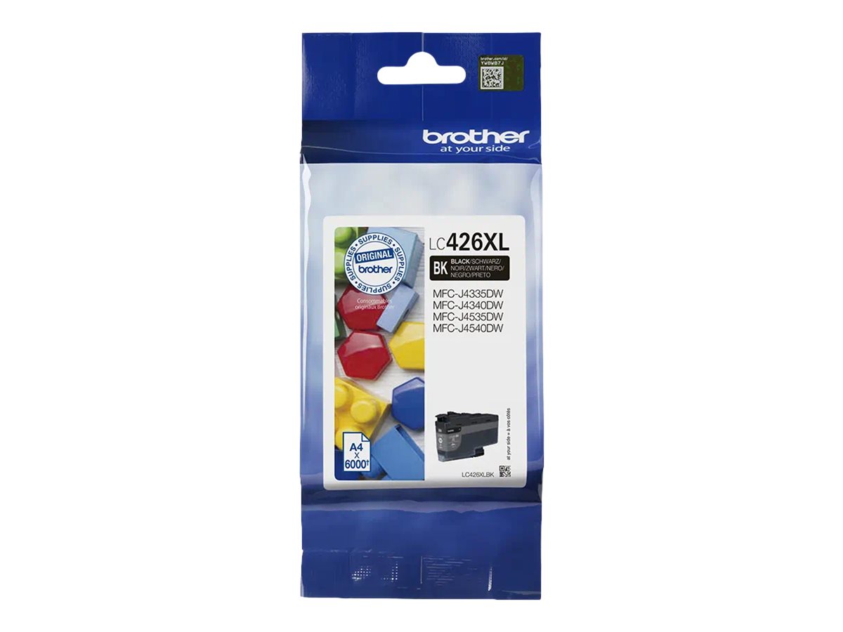 Pilt Brother LC426XLBK Genuine Ink Cartridge Black | Brother Brother | LC426XLBK | Brother LC426XLBK - High Yield - black - original - ink cartridge | Ink cartridge | Black