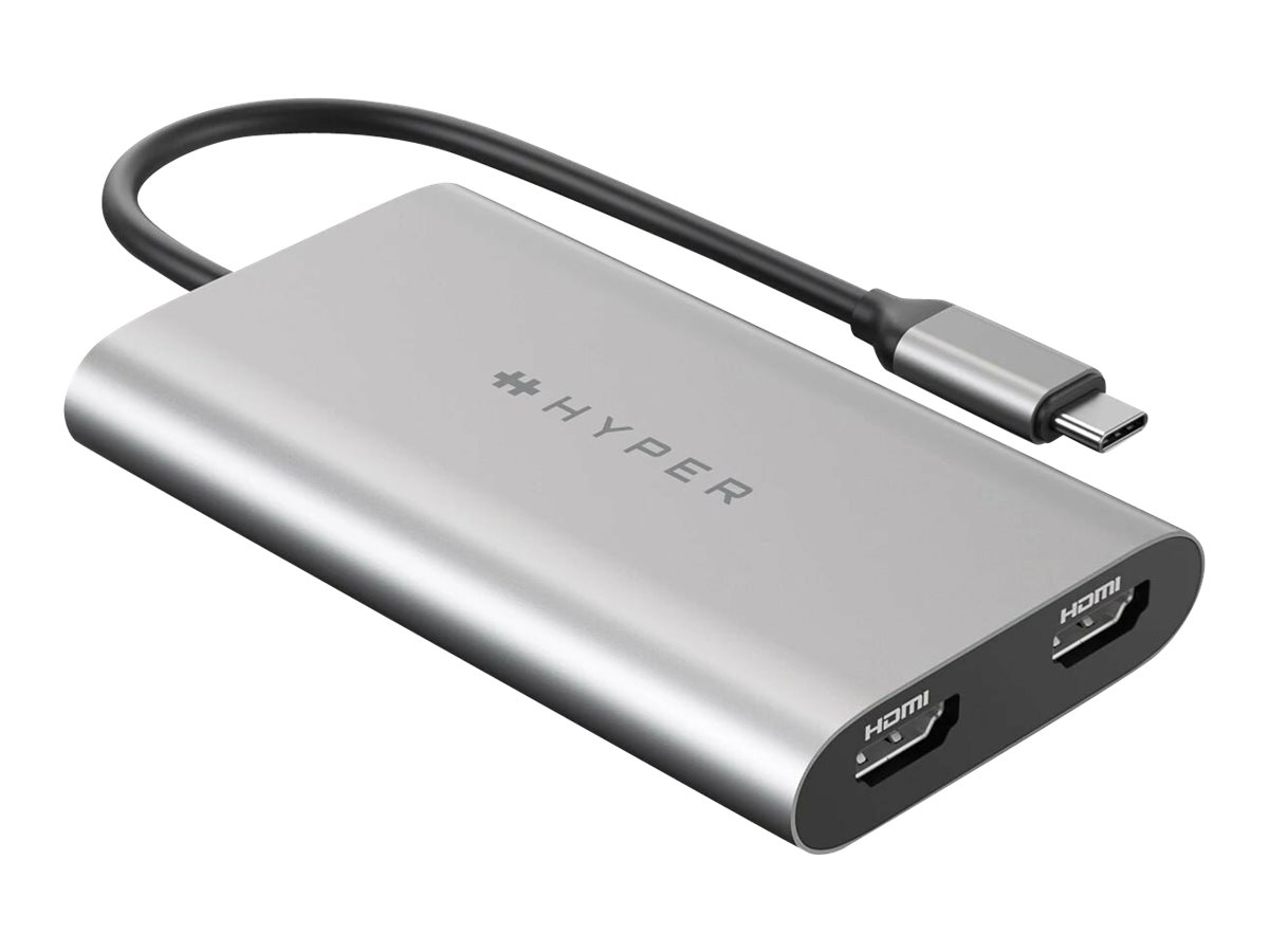 Pilt Hyper HyperDrive Universal USB-C To Dual HDMI Adapter with 100W PD Power Pass-Thru | USB-C to HDMI | Adapter