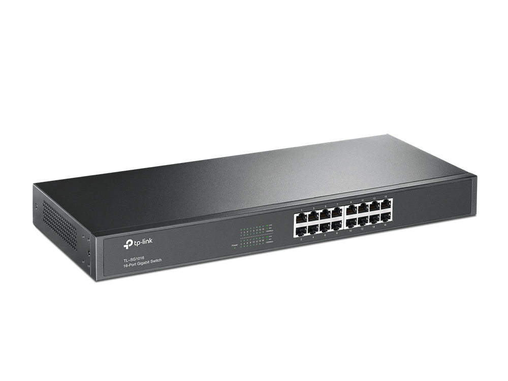 Pilt TP-LINK | Switch | TL-SG1016 | Unmanaged | Rackmountable | 1 Gbps (RJ-45) ports quantity 16 | PoE ports quantity | Power supply type | 60 month(s)