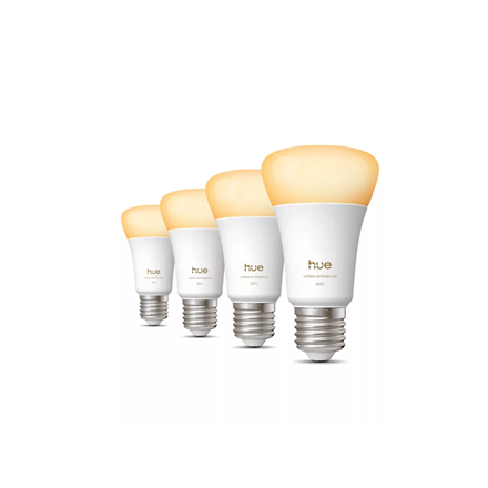 Pilt Philips Hue WA 810 A60 4P EU | E27 | 6 W | Warm to cool white light | Bluetooth and Zigbee