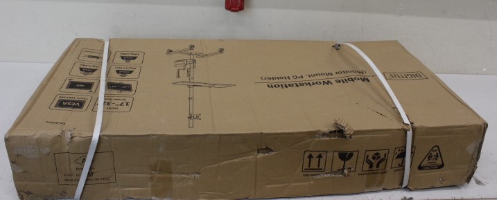 Pilt SALE OUT. Mobile workstation with individual height adjustment | DA-90374 | Monitor Mount, PC Holder | 17-32 " | Black