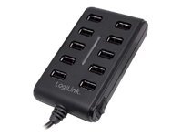 Pilt Logilink UA0125 USB Hub 10-Port USB2.0 with power adapter 3.5A, | Logilink